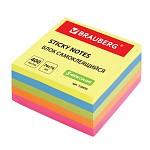 БЛОК Д/ЗАПИСИ 76*76 ММ, 400Л, BRAUBERG, НЕОН, 5ЦВ /12/