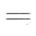 КАРАНДАШ Ч/Г ERICHKRAUSE JET BLACK 101, HB, ШЕСТИГР. С ЛАСТИКОМ, ЗАТОЧЕН. ЧЕРНЫЙ /12/144/2880/