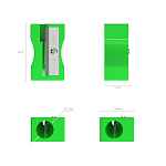 ТОЧИЛКА ПЛАСТ. ERICHKRAUSE UNITY NEON, НА 1 ОТВЕРСТИЕ, АССОРТИ /55/1650/3300/