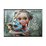 АЛЬБОМ Д/РИС. 08 Л. A4, ERICHKRAUSE MAGIC PET, НА СКОБЕ, MIX-PACK /5/100/