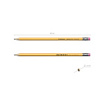 Набор из 4 чернографитных карандашей ErichKrause Amber, шестигранных, с ластиком, HB (в блистере)