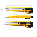 НОЖ КАНЦЕЛЯРСКИЙ 18.0 ММ. ERICHKRAUSE UNIVERSAL, ЖЕЛТЫЙ, БЛИСТЕР /12/144/