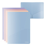 УГОЛОК А4. ПЛАСТ. ERICHKRAUSE SOFT MANGA, 0,18 ММ, 2 КАРМАНА, НЕПРОЗР. АССОРТИ /12/324/ РФ