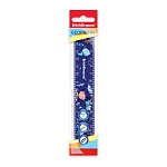 линейка 15 см, erich krause® bluecurl, пласт. разноцветный, флоупак /20/240/ РФ