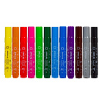 ФЛОМАСТЕРЫ НАБ. 12 ЦВ. ХАТБЕР JUMBO-XL. ДИНОСАД, УТОЛЩ. БЛИСТЕР, Е/П /12/