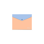 КОНВЕРТ ПЛАСТ. НА КНОПКЕ, A5+, ERICHKRAUSE MATT PASTEL, 0,18 ММ, КАРМАН, НЕПРОЗР. АССОРТИ /12/504/ Р