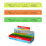 ЛИНЕЙКА 20 СМ, ERICHKRAUSE NEON, ПЛАСТ. ЕД. ИЗМЕРЕНИЯ, АССОРТИ, ДИСПЛЕЙ /45/900/ РФ