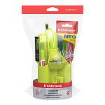 настольный набор erich krause® mini desk. neon solid, вращающийся, желтый /8/