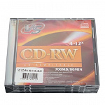 ДИСК CD-RW VS 4-12X, 80, SLIM CASE /5/200/