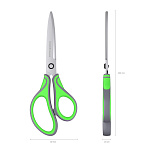 НОЖНИЦЫ 20 СМ. ERICHKRAUSE MEGAPOLIS ERGO, СЕРО-ЗЕЛЕНЫЙ, БЛИСТЕР /12/144/