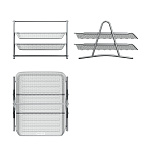 ЛОТОК ГОРИЗ. 2 УРОВНЯ, ERICH KRAUSE, СЕТЧАТЫЙ-МЕТАЛЛ, СЕРЫЙ /12/