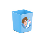 Подставка настольная пластиковая ErichKrause Base, Приключения Пети и Волка, голубой