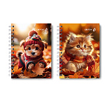 ЗАПИСНАЯ КНИЖКA 80 Л, А6, КЛ. СВЕТОЧ. ОСЕННИЕ МОДНИКИ, ТВ. ПЕРЕП. ГЛЯНЦ. ЛАМ. НА ГРЕБНЕ /4/48/