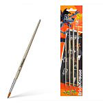 КИСТИ НАБОР ИЗ 04 ШТ. ERICHKRAUSE НУ, ПОГОДИ! Д/АКВАРЕЛИ И ГУАШИ, СИНТЕТИКА, БЛИСТЕР /12/288/