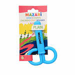 ножницы 09 см. mazari plain, детские, нерж. сталь, пласт. ручки, ассорти, блистер, е/п /24/144/
