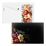 КОНВЕРТ ПЛАСТ. НА КНОПКЕ, A4, ERICHKRAUSE ФОЛК-МОТИВЫ, 0,16 ММ, АССОРТИ /12/240/