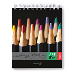 СКЕТЧБУК /АРТБУК/ 80 Л, 175*200, СВЕТОЧ. ЦВЕТНОЙ ШТРИХ, БУМ. БЕЛ. ЖЕСТКАЯ ПОДЛОЖКА, ГРЕБЕНЬ /2/24/