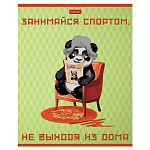 ТЕТРАДЬ 48 Л, А5, КЛ, ХАТБЕР. МУДРАЯ ПАНДА, НА СКОБЕ /5/100/