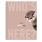 ТЕТРАДЬ 48 Л, А5, КЛ, ХАТБЕР. КТО ЗДЕСЬ? ЛАМ. МЯГКОЕ КАСАНИЕ, ПЕРФ. НА ГРЕБНЕ /4/96/