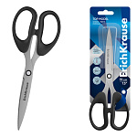 НОЖНИЦЫ 19 СМ. ERICHKRAUSE TOP MODEL, ЧЕРНЫЕ РУЧКИ, БЛИСТЕР /12/240/