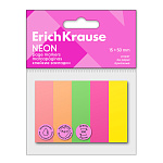 ЗАКЛАДКИ 15*50 ММ ERICHKRAUSE NEON, 05ЦВ/100Л, С/КЛ, БУМАГА, АССОРТИ /12/384/