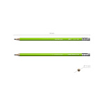 КАРАНДАШ Ч/Г ERICHKRAUSE JOY® REEF, HB, ПЛАСТ, СУПЕРСТИРАЕМ. С ЛАСТИКОМ, ТУБУС /42/336/2688/