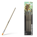 КИСТИ НАБОР ИЗ 04 ШТ. ERICHKRAUSE КОТЫ БОЛЬШОГО ГОРОДА, ДЛЯ АКВ. И ГУАШИ, СИНТЕТИКА, БЛИСТЕР /12/288