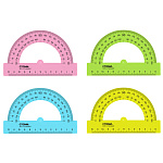 ТРАНСПОРТИР 12 СМ, 180 ГРАДУСОВ, СТАММ НЕОН КРИСТАЛЛ, АССОРТИ /20/100/РФ