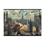 АЛЬБОМ Д/РИС. 40 Л. A4, ERICHKRAUSE BIG CITY CATS, НА СКОБЕ, MIX-PACK /5/30/