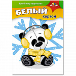 КАРТОН БЕЛЫЙ А4, 05 Л, МАЛЫШ-ПАНДА,НЕМЕЛОВАН.ПЭТ /90/