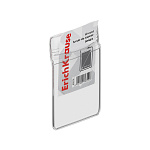 Набор бейджей вертикальных ErichKrause размер вставки 62х91 мм, прозрачный (в коробке по 20 шт.)