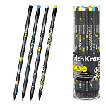 КАРАНДАШ Ч/Г ERICHKRAUSE SPORT DNA, HB, ПЛАСТ, КРУГЛЫЙ, С ЛАСТИКОМ, ТУБУС /42/336/2688/