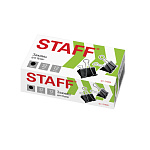 ЗАЖИМ Д/БУМАГ 32 ММ/12 ШТ STAFF EVERYDAY, ДО 140 Л, ЧЕРНЫЙ, К/К /12/