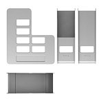 ЛОТОК ВЕРТ. ERICHKRAUSE TECHNO 100 ММ, СЕРЫЙ /1/12/ РФ