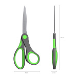 НОЖНИЦЫ 20,5 СМ. ERICHKRAUSE COMFORT, РЕЗИН. ВСТАВКИ, АССОРТИ, БЛИСТЕР /12/144/