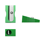 ТОЧИЛКА МЕТАЛ. ERICHKRAUSE FERRO COLOR, НА 1 ОТВЕРСТИЕ, ПРЯМОУГ. АССОРТИ /48/288/2880/