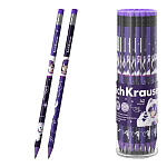 КАРАНДАШ Ч/Г ERICHKRAUSE SPACE ANIME, HB, ПЛАСТ, ТРЕХГРАН. С ЛАСТИКОМ, ТУБУС /42/