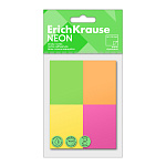 Блок самоклеящийся бумажный ErichKrause Neon, 40х50 мм, 400 листов, 4 цвета