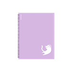 Папка файловая пластиковая на спирали ErichKrause Pastel Bloom Cats, с 20 прозрачными карманами, A4, фиолетовый, ассорти (в пакете по 4 шт.)