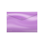 КОНВЕРТ ПЛАСТ. НА КНОПКЕ, A4, ERICHKRAUSE GLOSSY CANDY, 0.18 ММ, ПОЛУПРОЗР. АССОРТИ /12/240/
