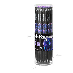 КАРАНДАШ Ч/Г ERICHKRAUSE ЧЕРНЫЙ ЕДИНОРОГ, HB, КРУГЛЫЙ, АССОРТИ, ТУБУС /42/252/2016/