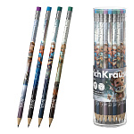 КАРАНДАШ Ч/Г ERICHKRAUSE MAGIC PET, HB, ПЛАСТ, С ЛАСТИКОМ, АССОРТИ, ТУБУС /42/336/2688/