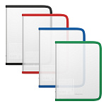 ПАПКА ДЛЯ ТЕТРАДЕЙ, А5+, ERICHKRAUSE DIAGONAL CLEAR, 0,5 ММ, НА МОЛНИИ, АССОРТИ /4/40/РФ