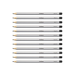 КАРАНДАШ Ч/Г ERICH KRAUSE ART. 2Н,Н,F,HB,В,2В,3В,4В,5В, ШЕСТИГР. ЗАТОЧЕН. НАБОР 12ШТ, К/К /12/240/