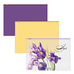 КОНВЕРТ ПЛАСТ. НА МОЛНИИ, B5, ERICHKRAUSE® SOFT IRIS ZIP, 0,18 ММ, НАБОР 03ШТ, АССОРТИ /48/