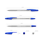 Набор из 8 ручек шариковых ErichKrause R-301 Stick Classic 1.0, цвет чернил синий (в пакете)