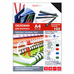 ОБЛОЖКА, А4, КОЖА, РТ, 100 ШТ, ЧЕРНАЯ /10/