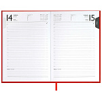 ЕЖЕДНЕВНИК 2026 ГОД, А5, 176 Л, ESCALADA. НАППА КРАСНЫЙ, К/З, ТВ. ПЕРЕП. ПОРОЛОН /15/30/