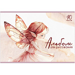 АЛЬБОМ Д/РИС. 40 Л. А4, ЭЛЬФИЙКИ, КАРТОН, ВД ЛАК /40/