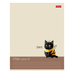 ТЕТРАДЬ 48 Л, А5, КЛ, ХАТБЕР. ЖЖ-МЯУ, ТИСНЕНИЕ, НА СКОБЕ /5/60/